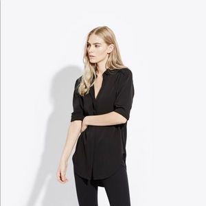 AYR Silky Tunic Shirt (Black, S)